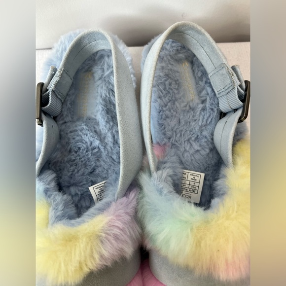 Kookaburra By UGG Colorful Faux Fur Platform Sandals Slippers Size 9 - Picture 5 of 12